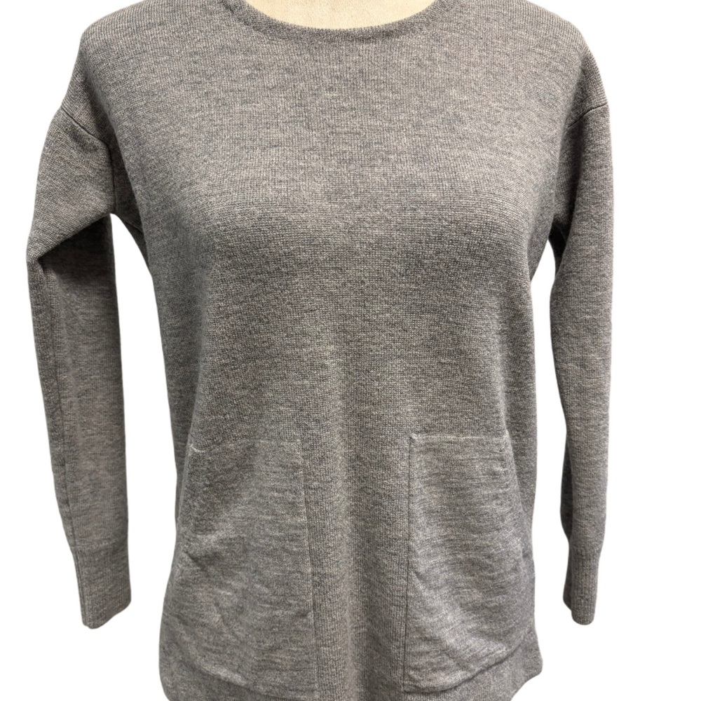 J. Crew 100% merino wool Grey Crew Neck Sweater - XS